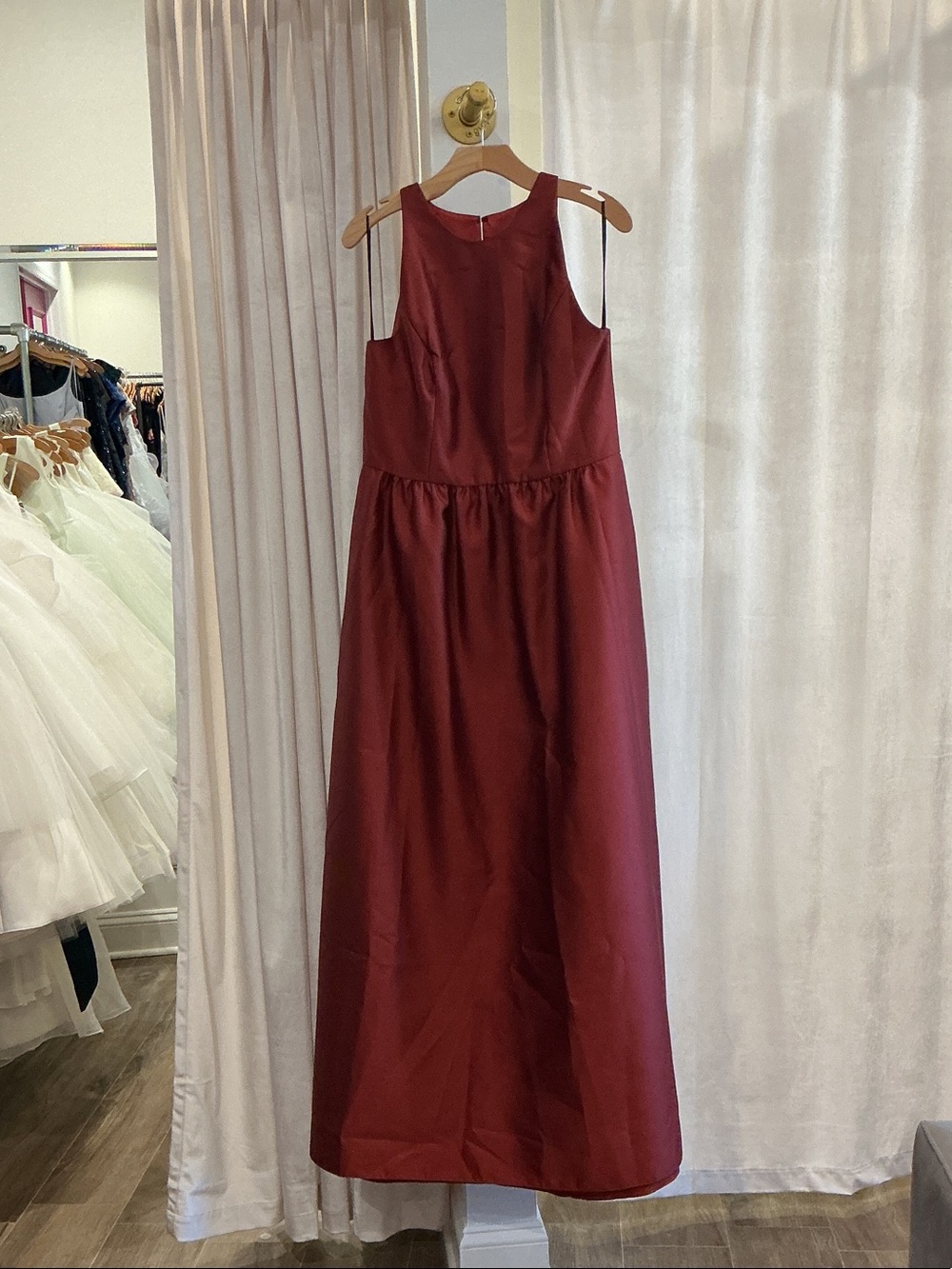 Sleeveless Burgundy Maxi Dress